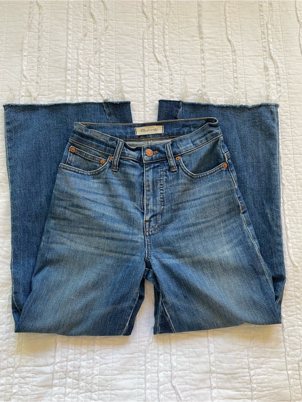 Madewell Two-Tone Jeans Wide Croped Jeans | Sz 2